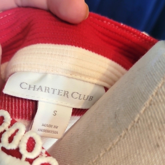 Charter Club Red and White Halter Sheath Dress - Picture 3 of 4